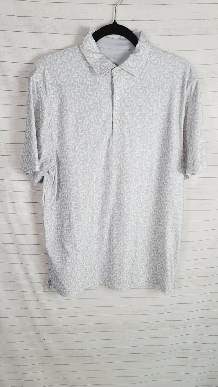 HICKEY FREEMAN GRAY GOLF POLO, SZ SMALL